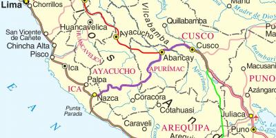 מפה של קוסקו בפרו.
