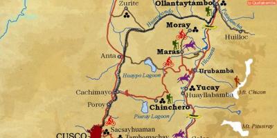 מפה של קדושה לעמק קוסקו בפרו.